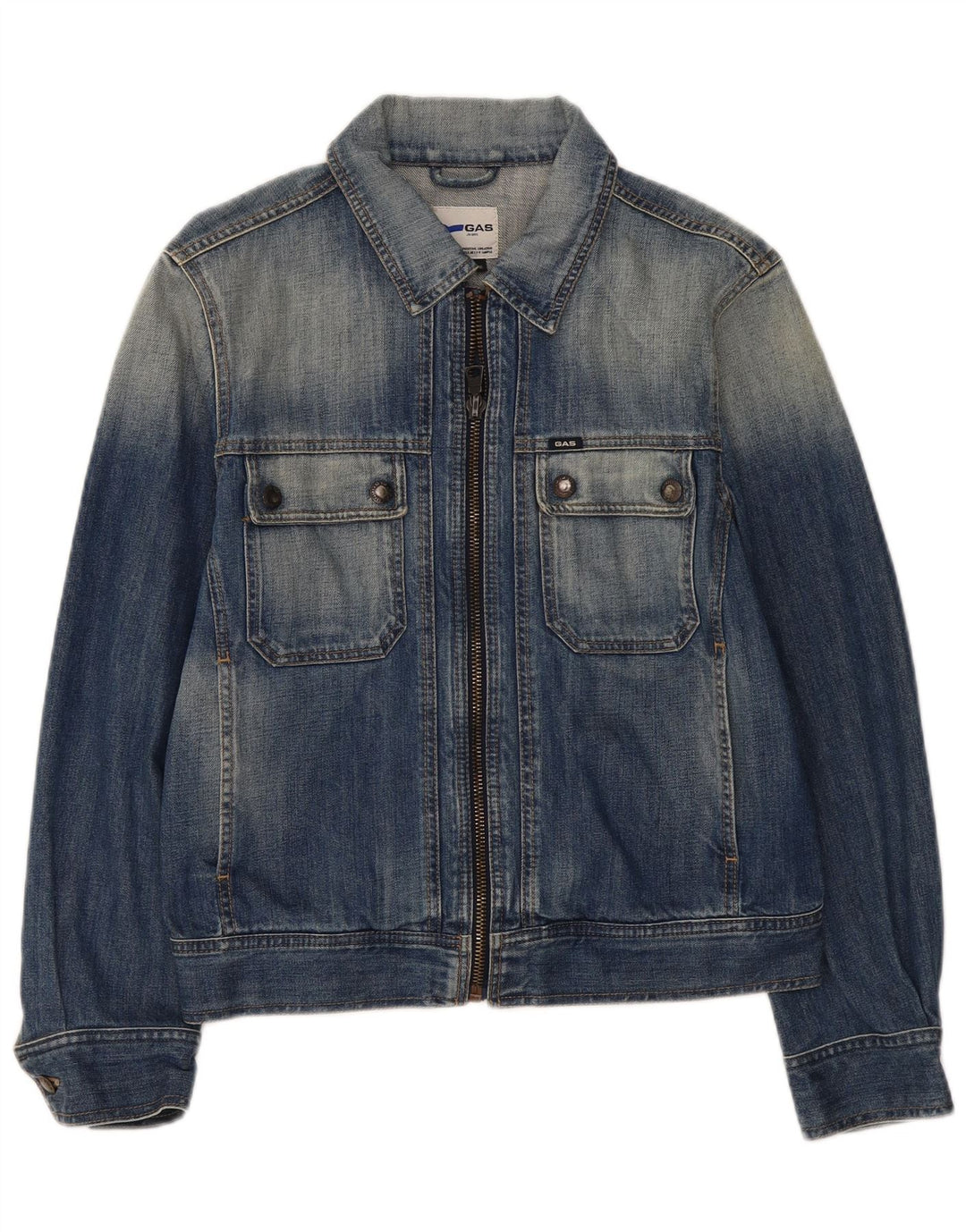 Giacca di jeans da uomo Gas UK 38 Blu medio