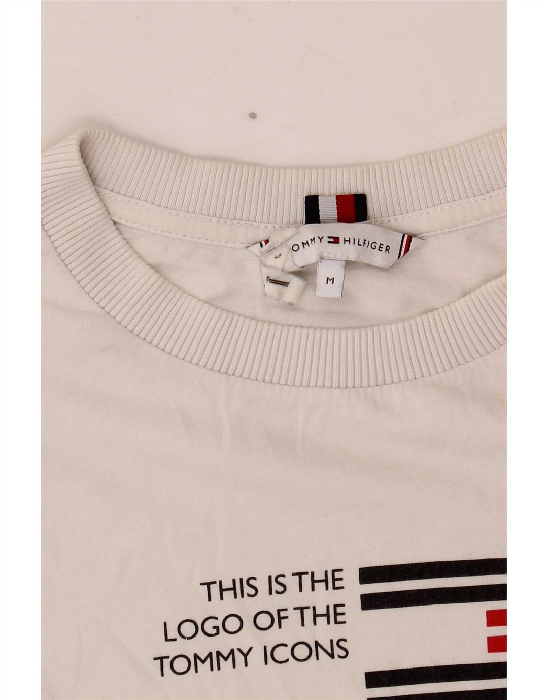 T-shirt grafica da donna Tommy Hilfiger Top UK 14 Medium White