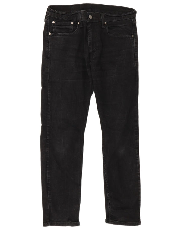Levi's Uomo 502 Jeans affusolati W32 L30 Cotone Nero