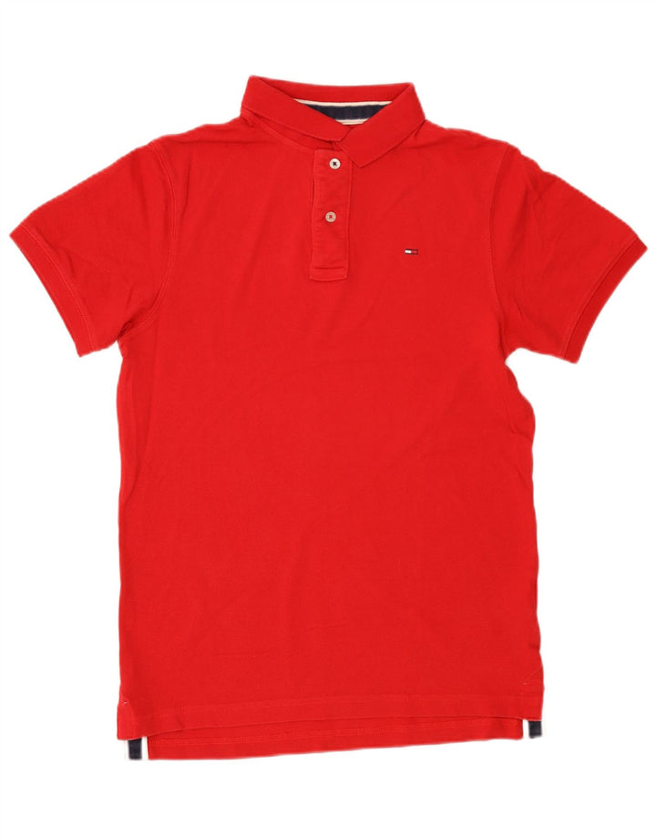 Polo da uomo Tommy Hilfiger in cotone rosso medio
