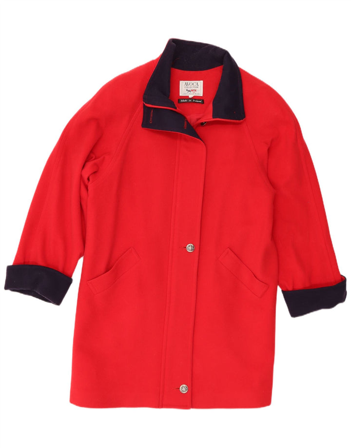Soprabito da donna Avoca UK 16 Large Lana d'agnello color block rosso