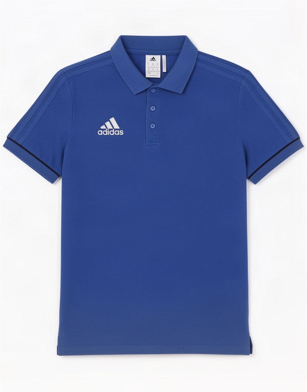 Polo Adidas Climalite da uomo in cotone blu medio