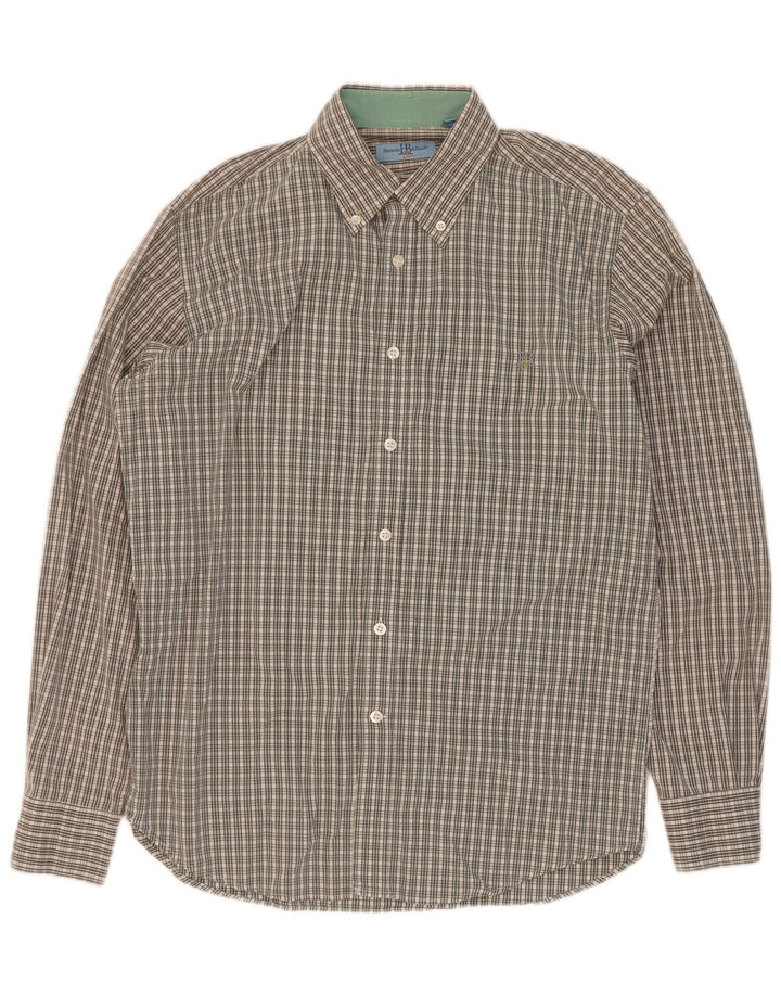 Camicia da uomo Harmont & Blaine in cotone a quadri verdi grandi