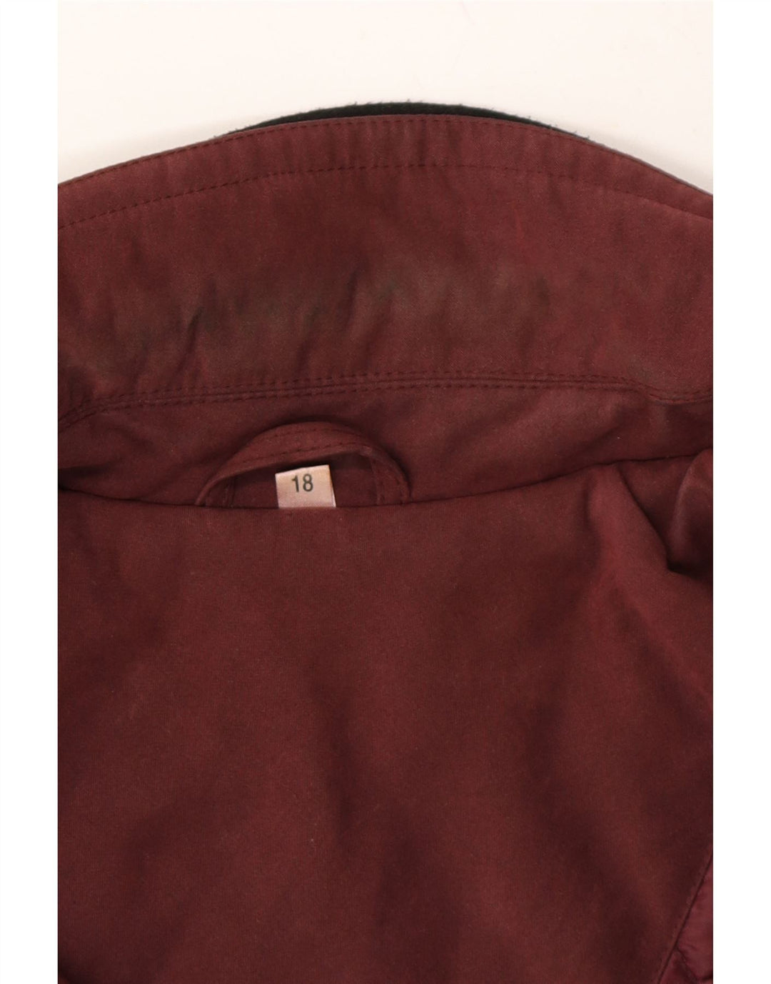 VINTAGE Womens Loose Fit Windbreaker Coat UK 18 XL Maroon Polyester Vintage Vintage and Second-Hand Vintage from Messina Hembry 
