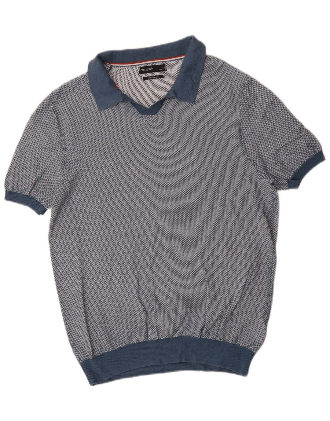 Marks & Spencer Maglione da uomo con collo a polo autografo grande blu