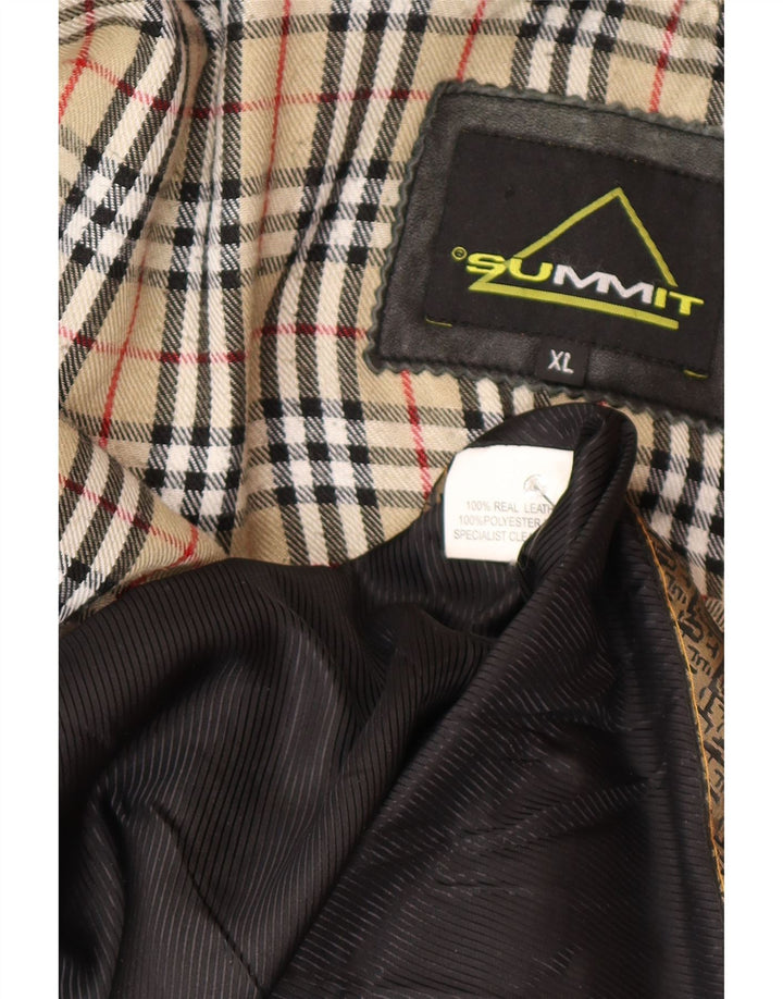Cappotto in pelle da uomo SUMMIT UK 42 XL Pelle nera