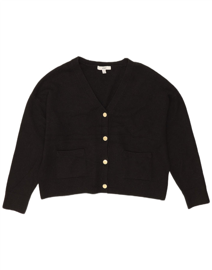 Maglione cardigan oversize da donna Marks & Spencer UK 14 medio nero