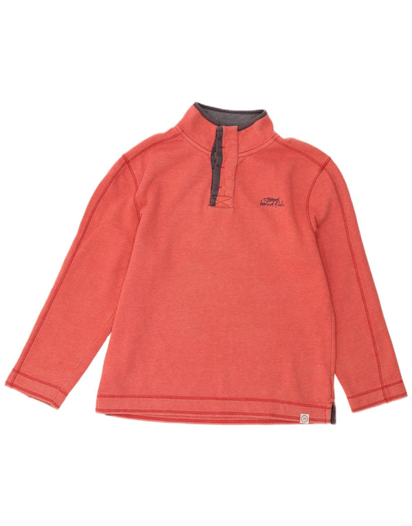 Felpa da uomo con collo con zip Weird Fish, maglione grande, cotone rosso