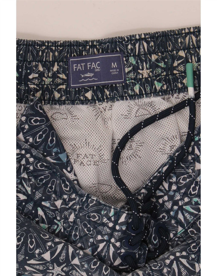 Pantaloncini da bagno da uomo Fat Face Cotone geometrico medio blu navy