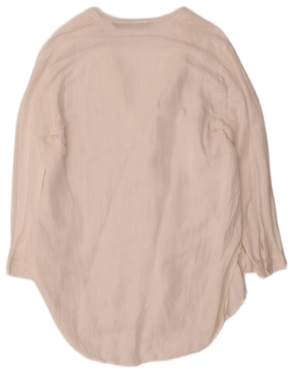 Top tunica con maniche a 3/4 da donna Zara UK 10 Small bianco