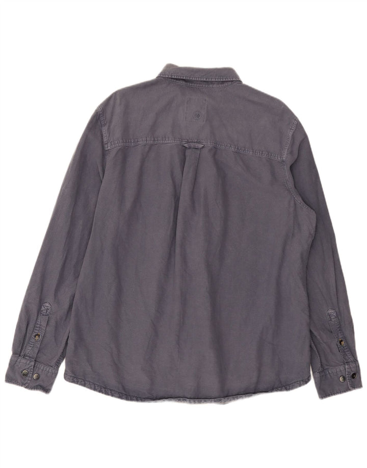 Camicia da uomo Fat Face XL in cotone blu navy