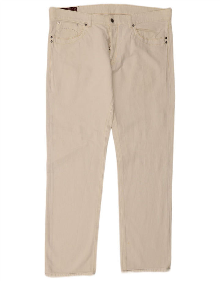 Jeans dritti da uomo Marlboro Classics W38 L34 cotone beige