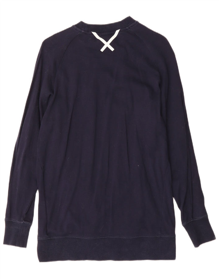 Felpa da donna Adidas Jumper UK 8 Small Blu Navy Cotone