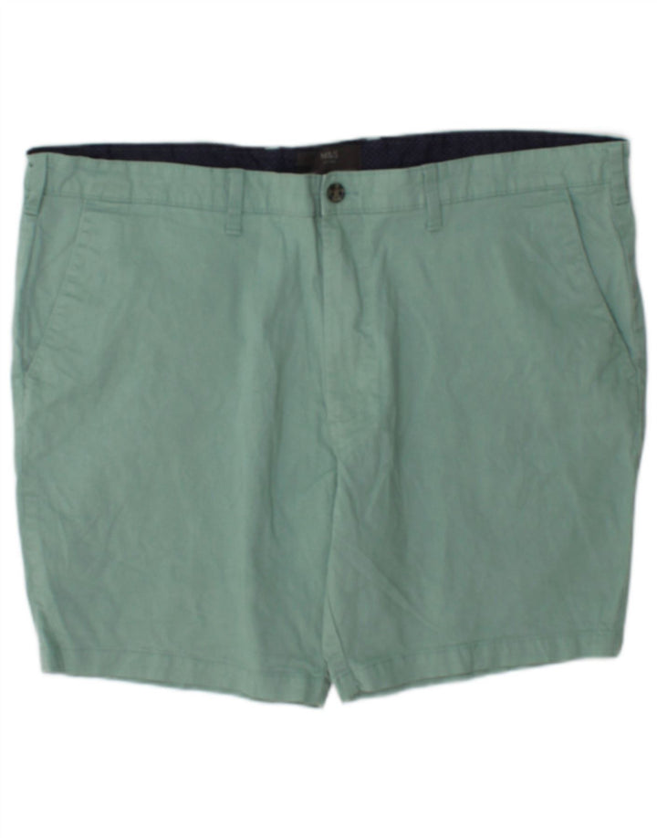 Pantaloncini chino da uomo Marks & Spencer W42 2XL cotone verde