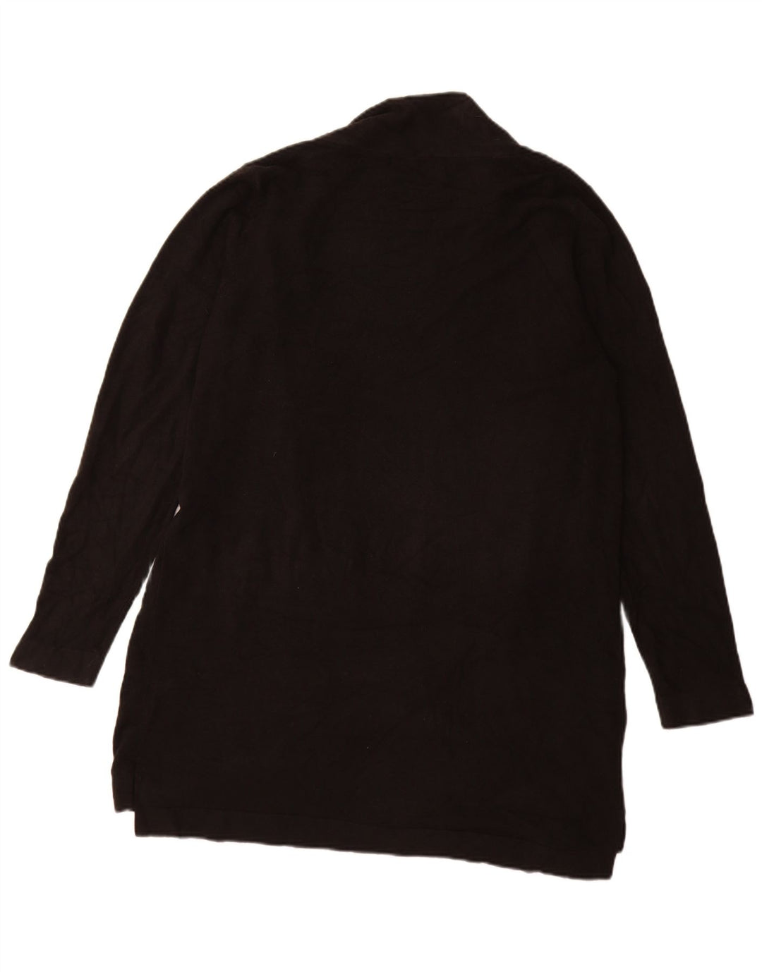 Maglione cardigan aperto lungo da donna Marks & Spencer UK 16 grande nero