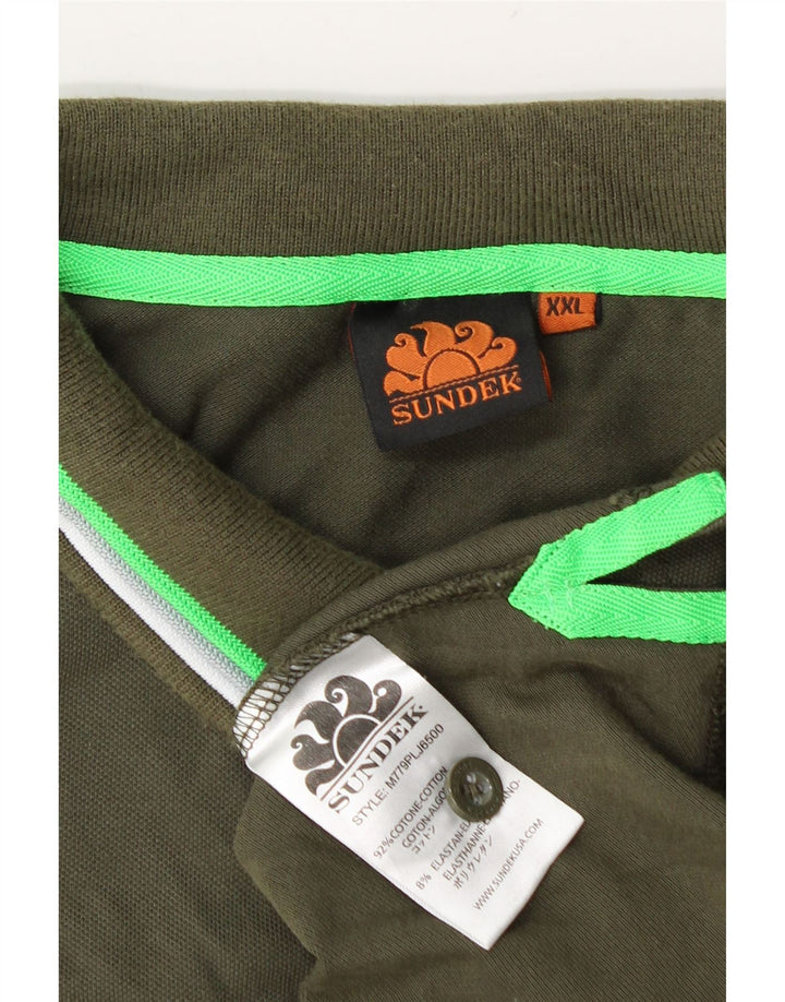 Polo da uomo Sundek 2XL in cotone verde