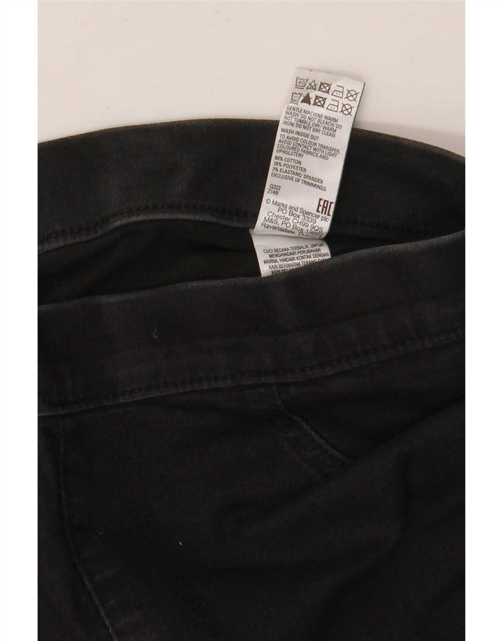 Jeans Jeggings da donna Marks & Spencer UK 12 medio W30 L30 cotone nero