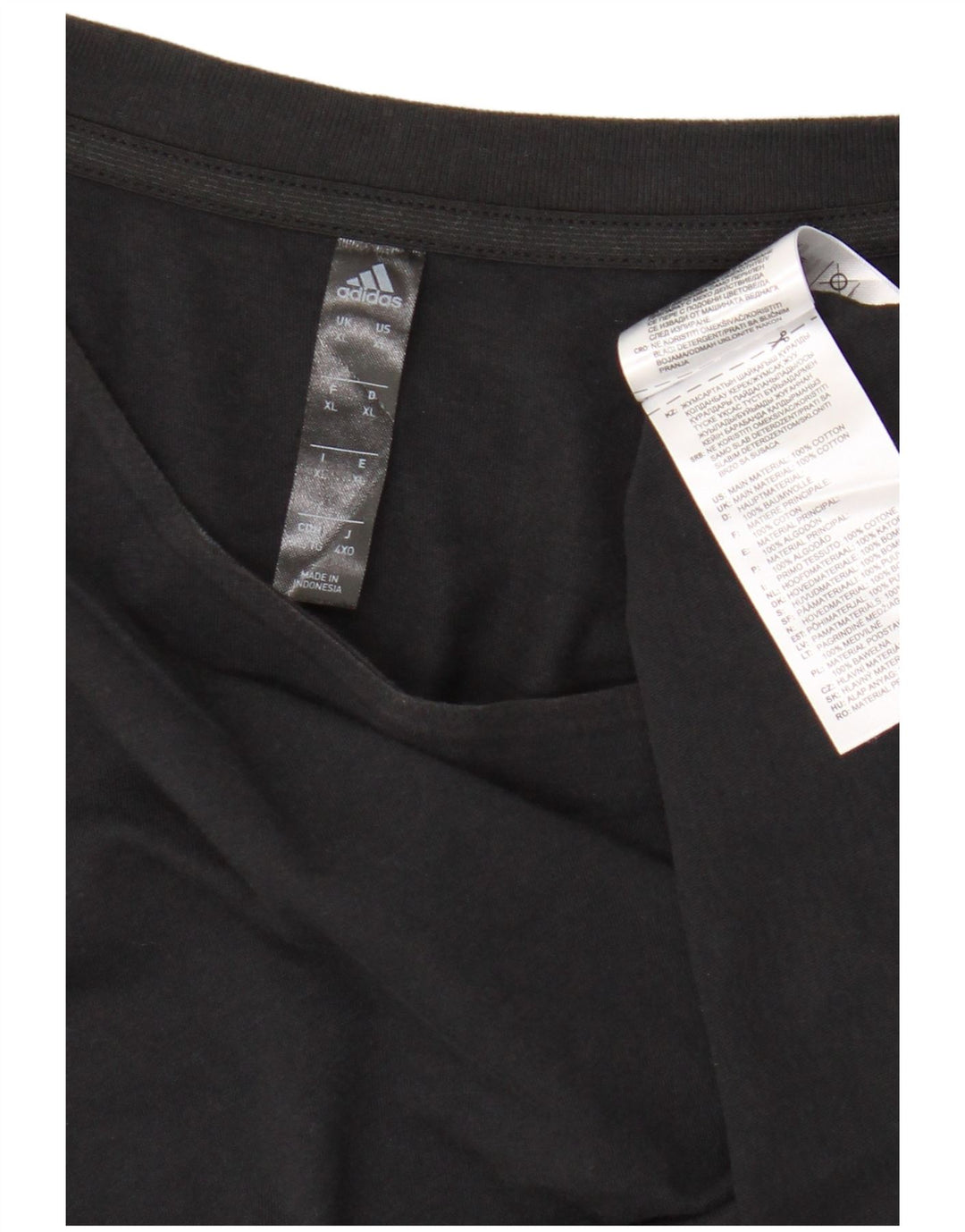T-shirt da uomo Adidas Top XL in cotone nero