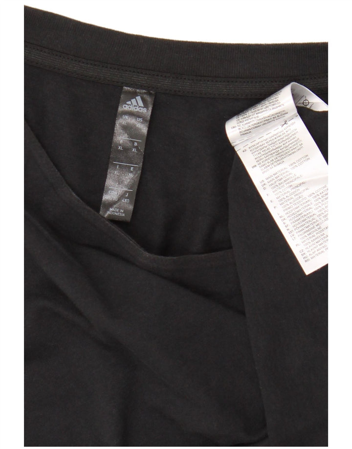 T-shirt da uomo Adidas Top XL in cotone nero