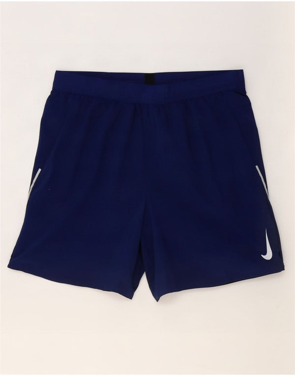 Pantaloncini sportivi Nike Dri Fit da donna UK 16 Large Blu Navy Poliestere