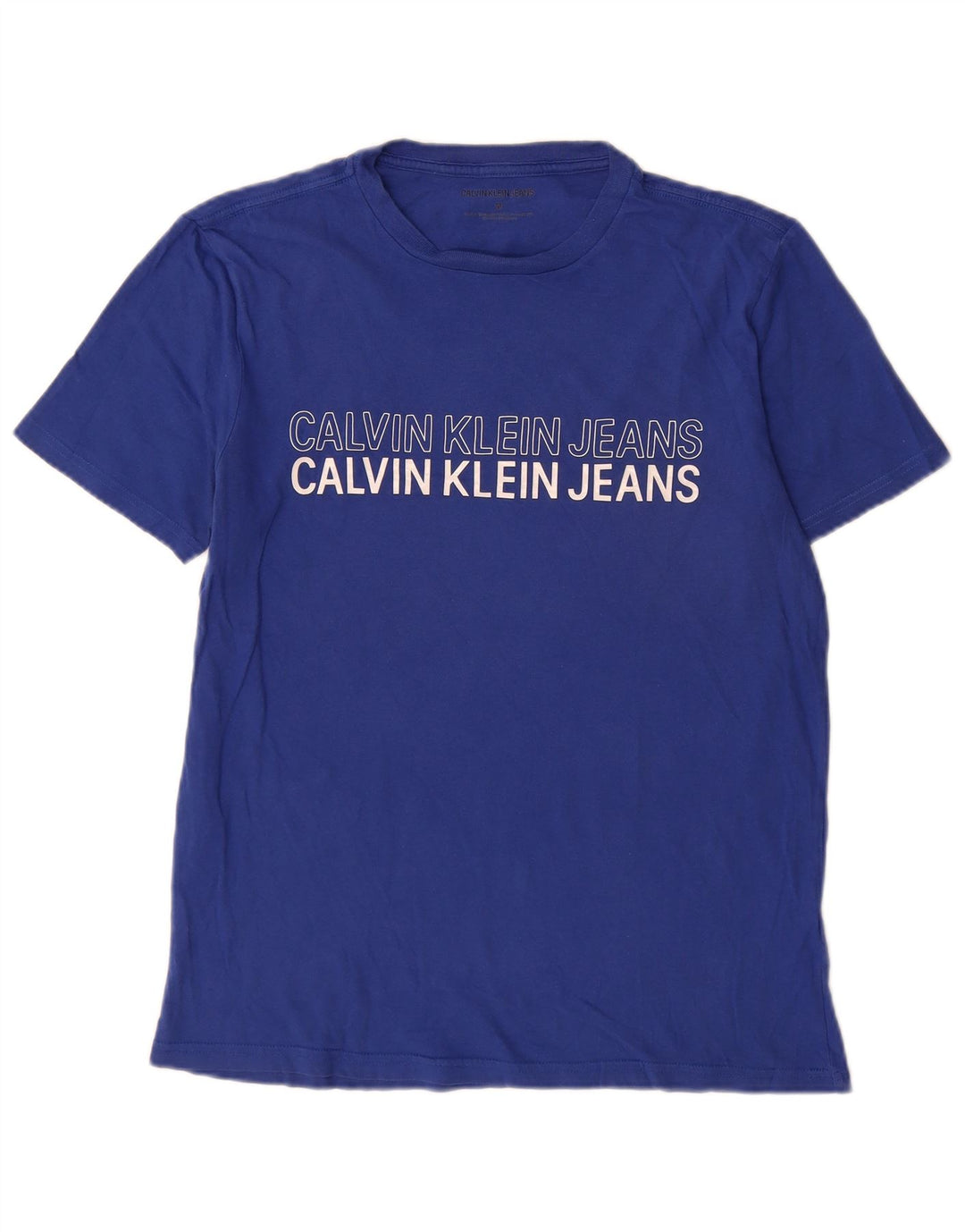 Maglietta grafica da uomo Calvin Klein Jeans Top in cotone blu medio
