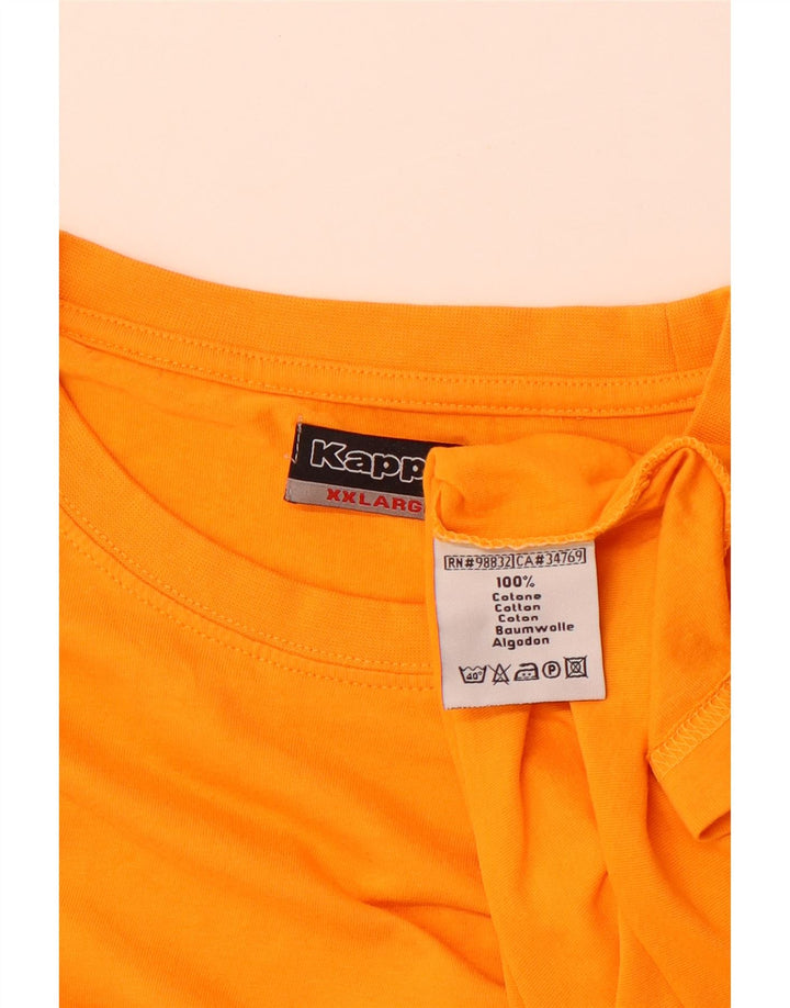 T-shirt uomo Kappa Top 2XL Arancione Cotone