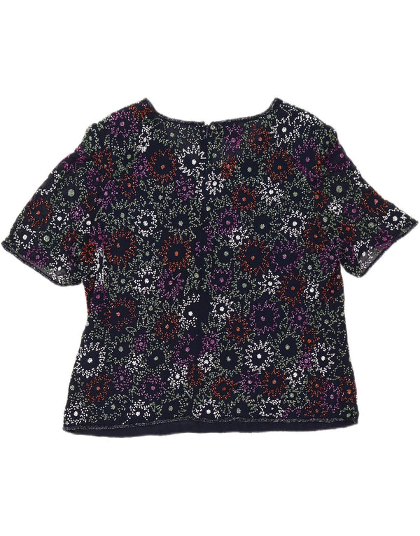 Camicetta da donna Frank Usher Top UK 20 2XL Poliestere floreale blu navy