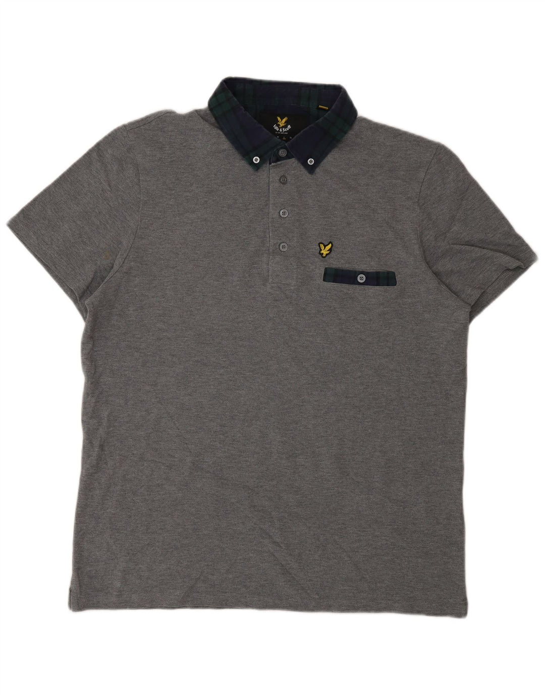Polo da rugby da uomo Lyle & Scott grande in cotone grigio