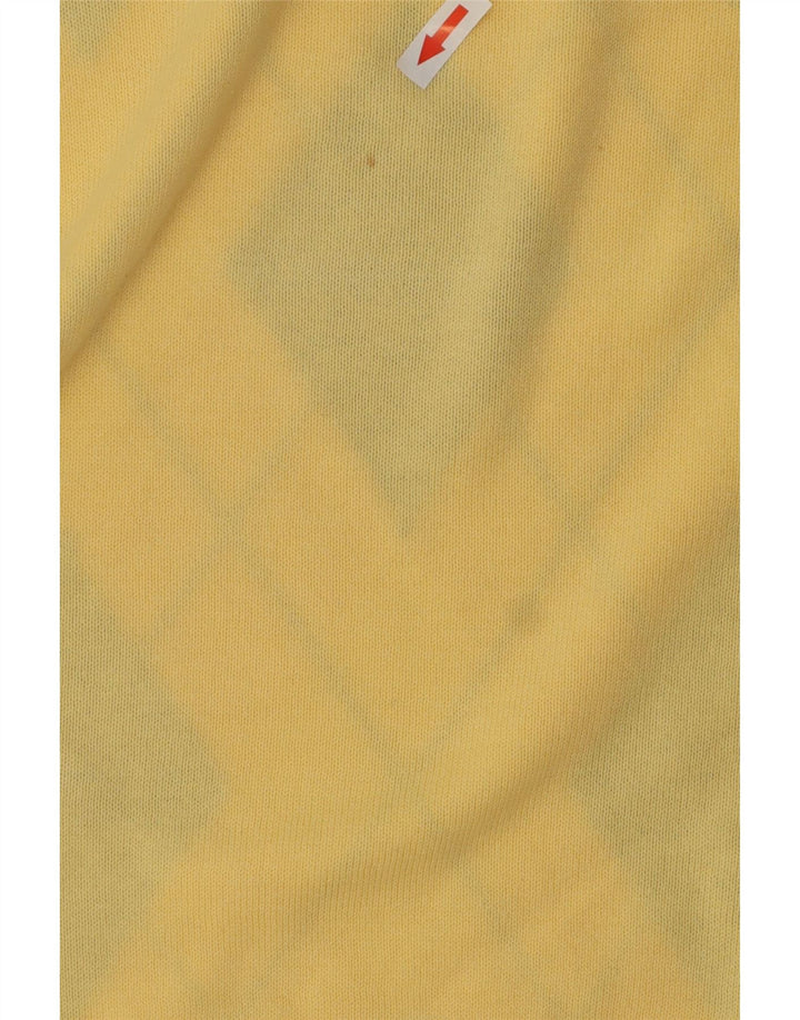 TOMMY HILFIGER Maglione da uomo con scollo a V grande giallo a rombi/diamante