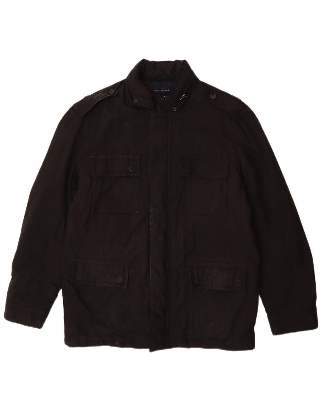 Giacca militare da uomo Tommy Hilfiger UK 38 poliestere nero medio