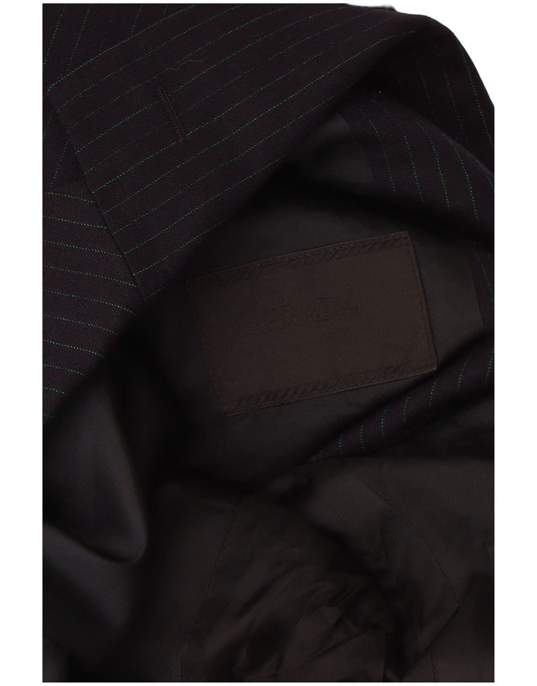 Giacca blazer da uomo a 3 bottoni Prada taglia 56 2XL lana vergine gessata nera