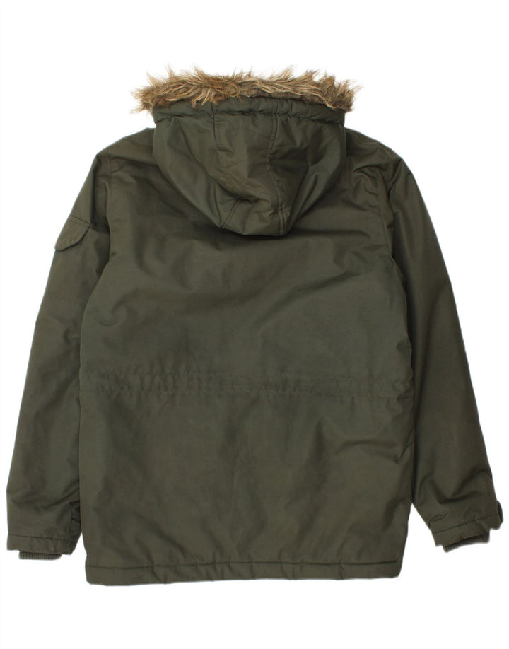 Supply & Demand Giacca utilitaria da uomo con cappuccio UK 36 Small Poliestere kaki