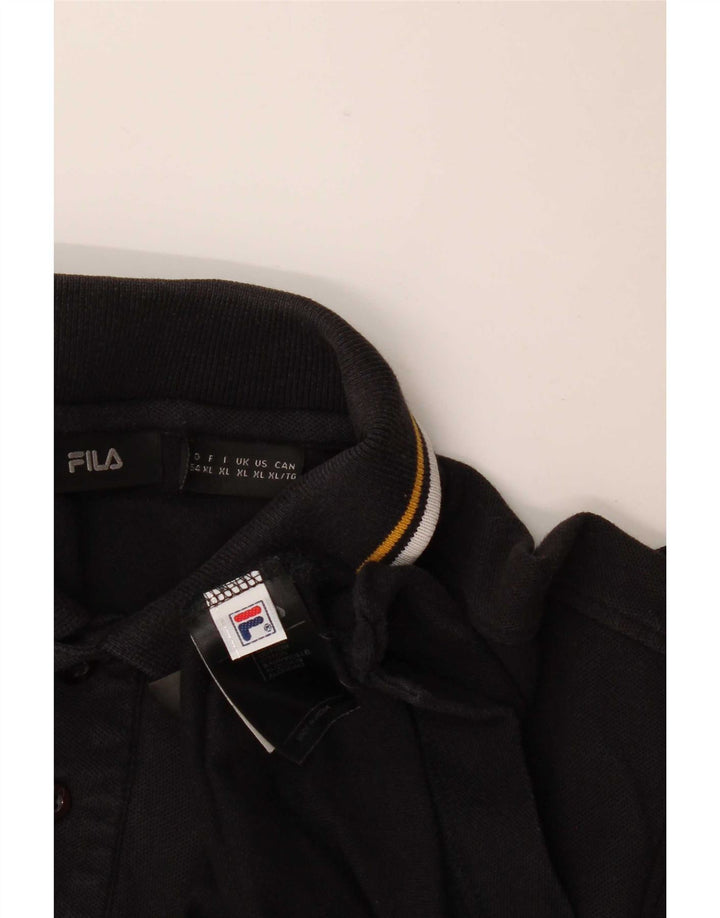 Polo da uomo Fila XL in cotone nero