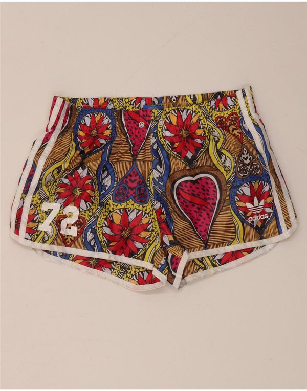 Pantaloncini sportivi Adidas Farm Rio da donna UK 8 piccoli floreali multicolori