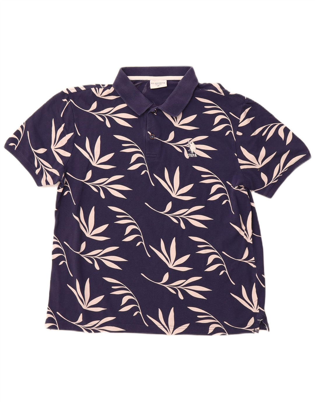 POLO ASSN. Polo da uomo in cotone floreale medio blu navy