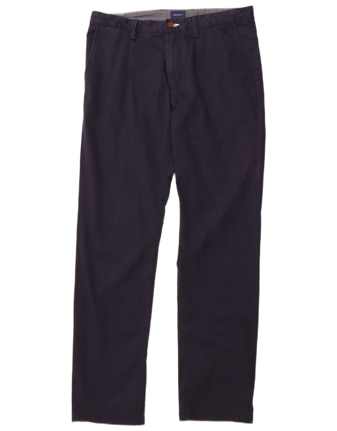 Pantaloni chino dritti da uomo Gant W34 L34 cotone blu navy
