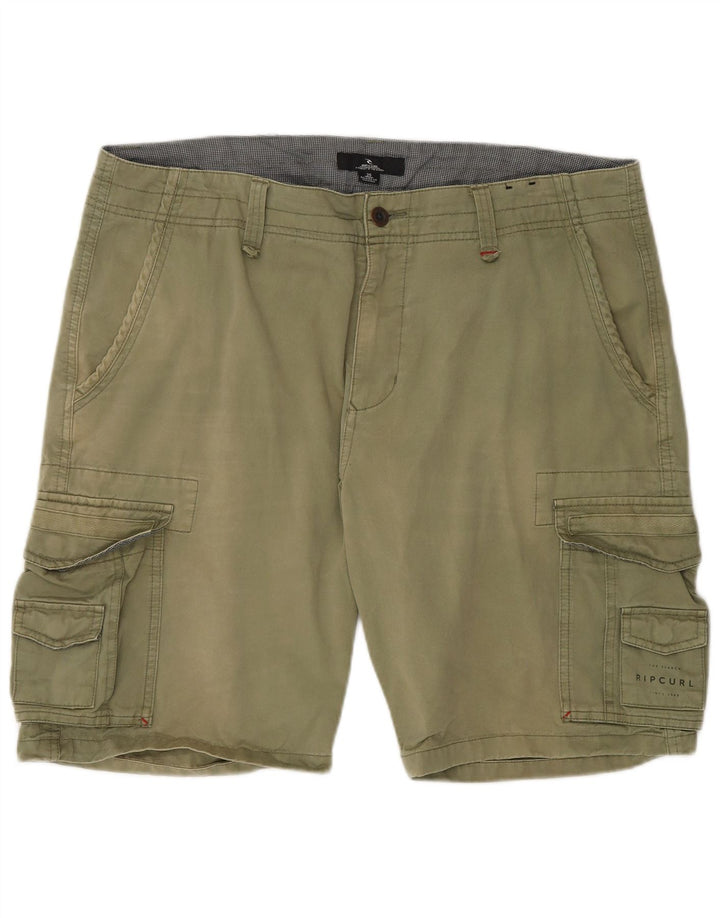 Pantaloncini cargo da uomo dalla vestibilità rilassata Rip Curl W36 grandi in cotone kaki