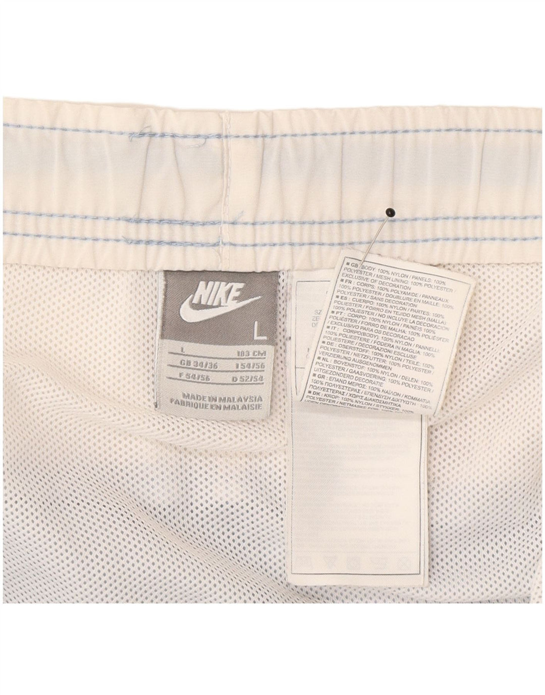 Pantaloncini sportivi da uomo Nike Large in nylon color block blu