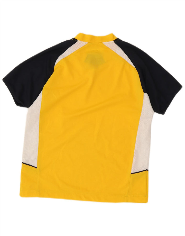 T-shirt grafica da uomo Umbro Top Small in poliestere color block giallo