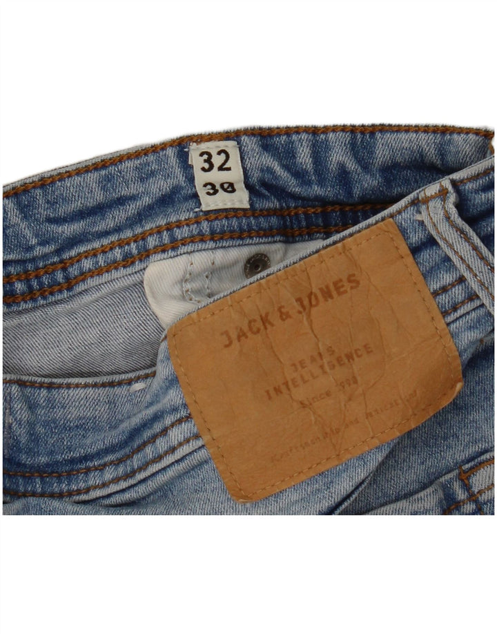 Jack & Jones Uomo GLENN Slim Jeans W32 L30 Cotone Blu