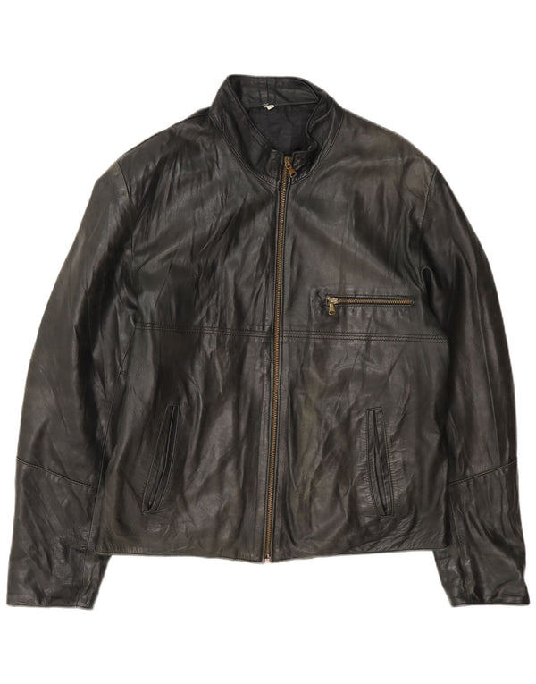 Giacca in pelle da uomo Bulli E Pupe UK 40 grande nera
