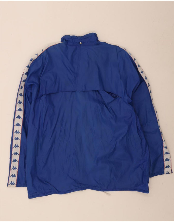 Giacca antipioggia grafica da uomo Kappa UK 44 2XL Blu Colourblock Poliammide