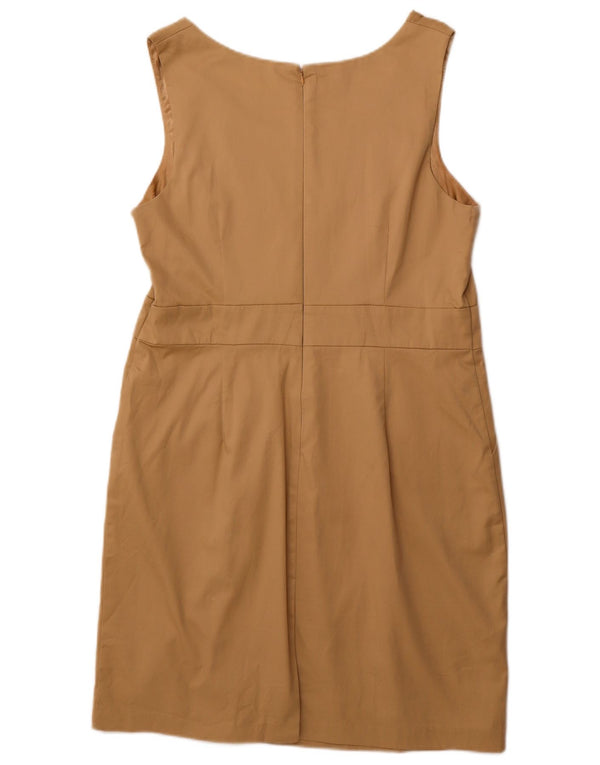 MOSSIMO Womens Sleeveless Sheath Dress US 16 2XL Brown Cotton