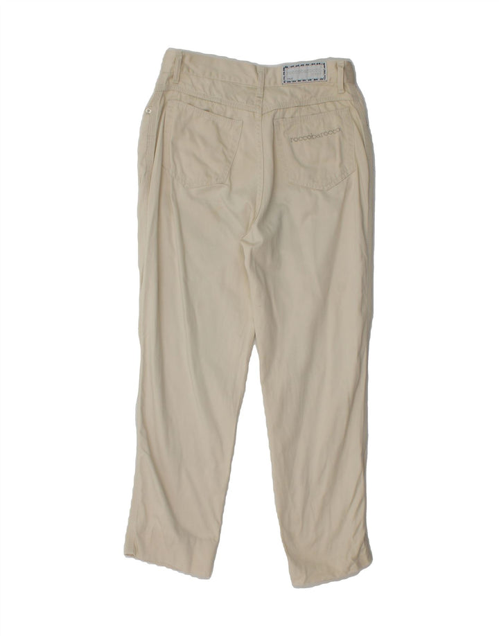 ROCCOBAROCCO Womens Cropped Trousers IT 47 Large W30 L26 Off White Vintage Roccobarocco and Second-Hand Roccobarocco from Messina Hembry 