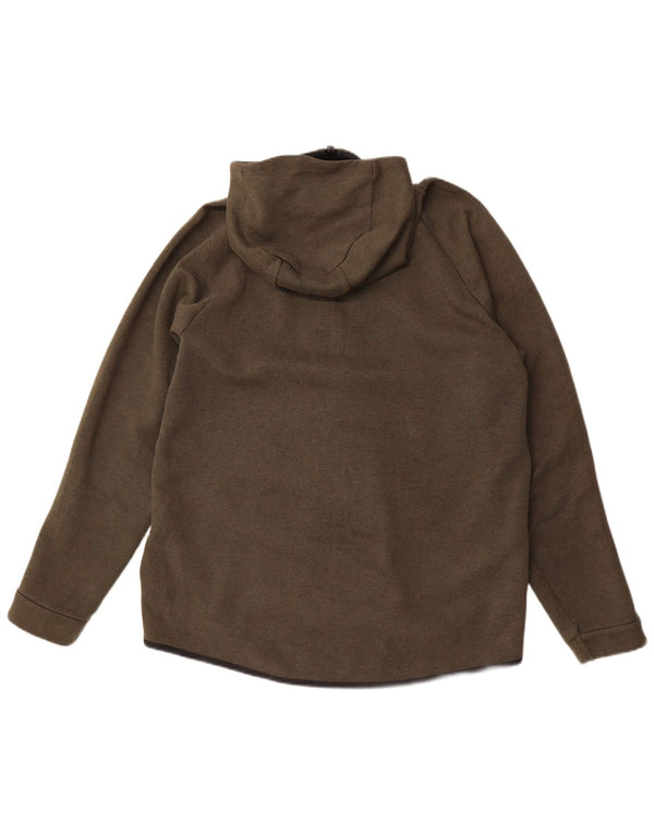 Felpa con cappuccio e zip Nike da uomo XL in cotone kaki