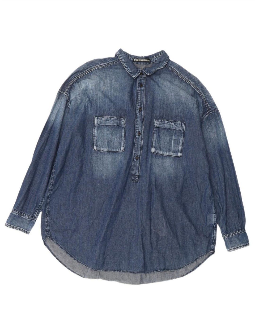 DRYKORN Womens Oversized Denim Dress US 2 2XS Blue