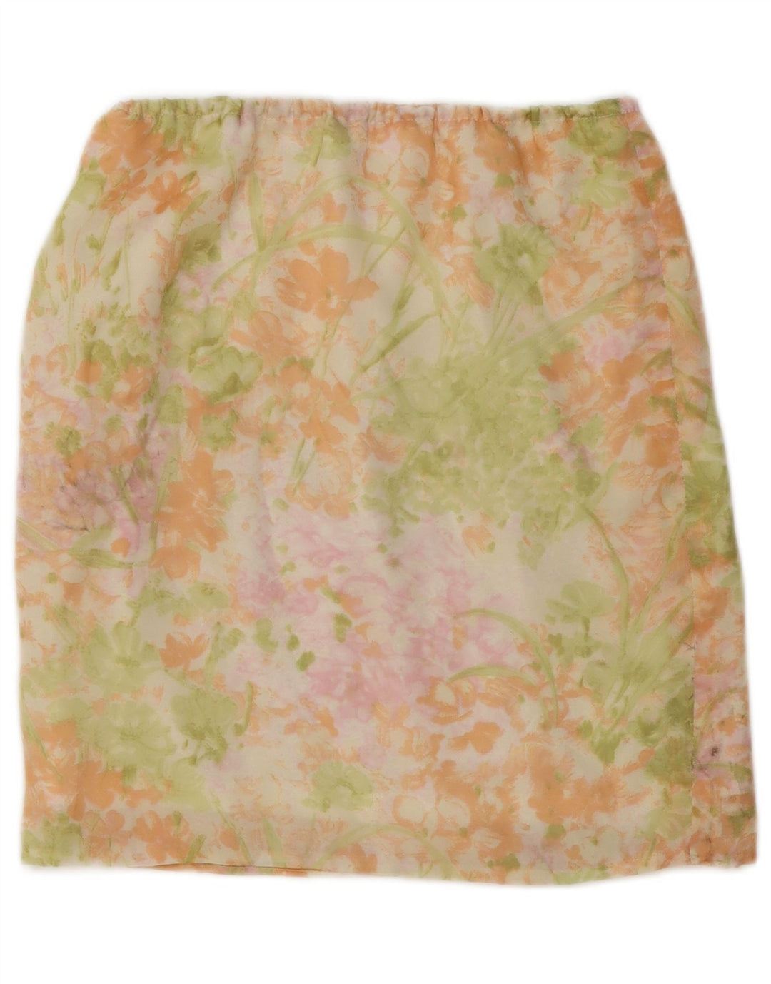 Set gonna vintage da donna in 2 pezzi UK 14 medio W30 floreale multicolore