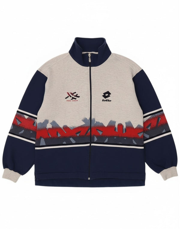 Giacca da tuta da uomo Lotto UK 40/42 Large Blu Navy Colorblock