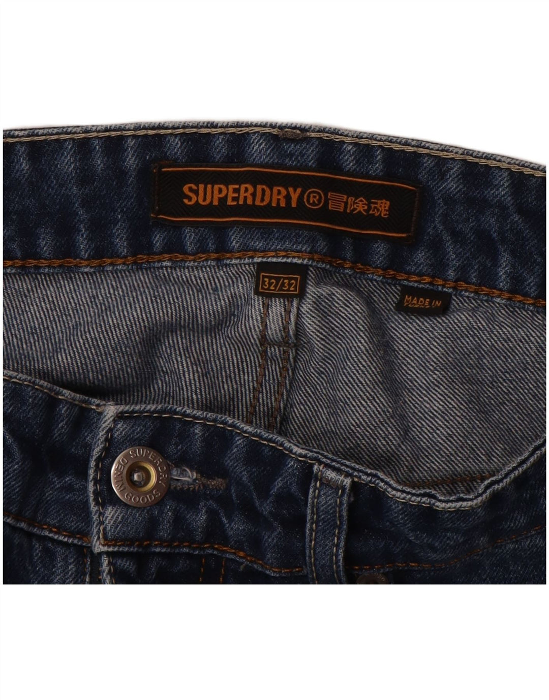 Jeans affusolati da uomo SUPERDRY W32 L32 cotone blu