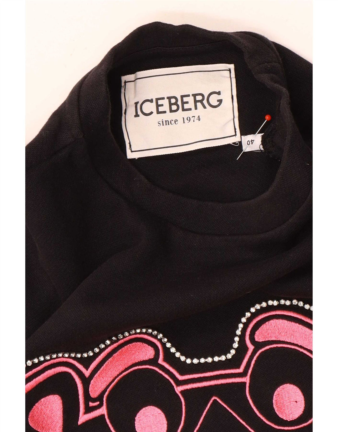 Felpa grafica da donna Iceberg Pink Panther Graphic IT 40 piccola nera